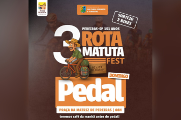 Prepare a bike, porque o pedal da 3ª Rota Matuta Fest já tem data marcada!