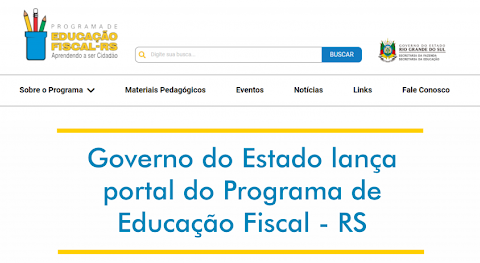 Lançado novo site da EDUCAÇÃO FISCAL do Governo do Estado