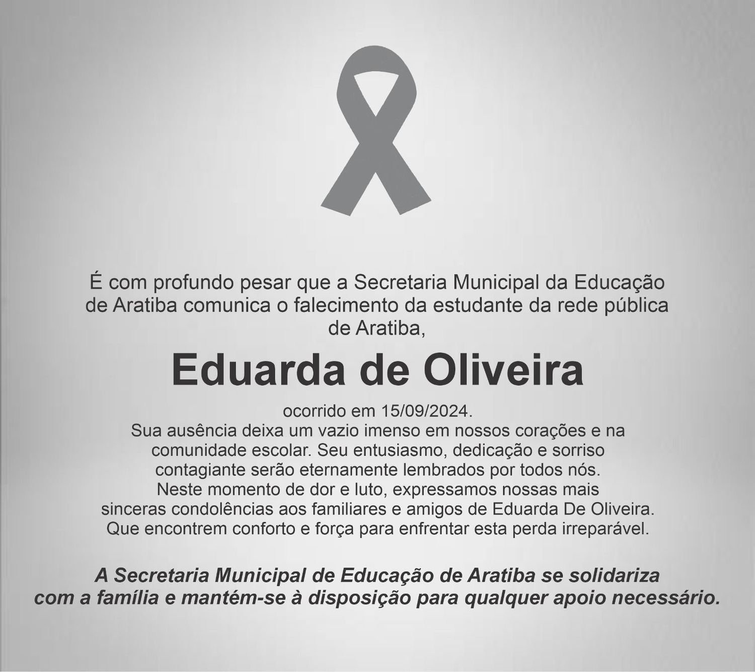 Aviso de utilidade pública