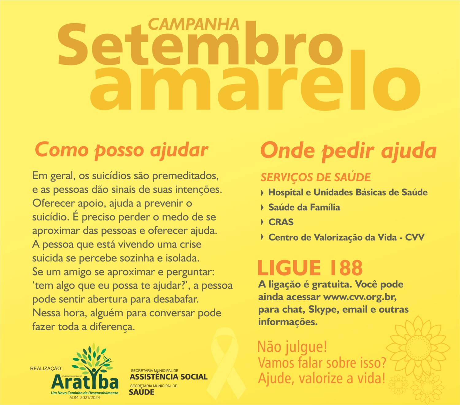 Campanha de conscientização do Setembro Amarelo