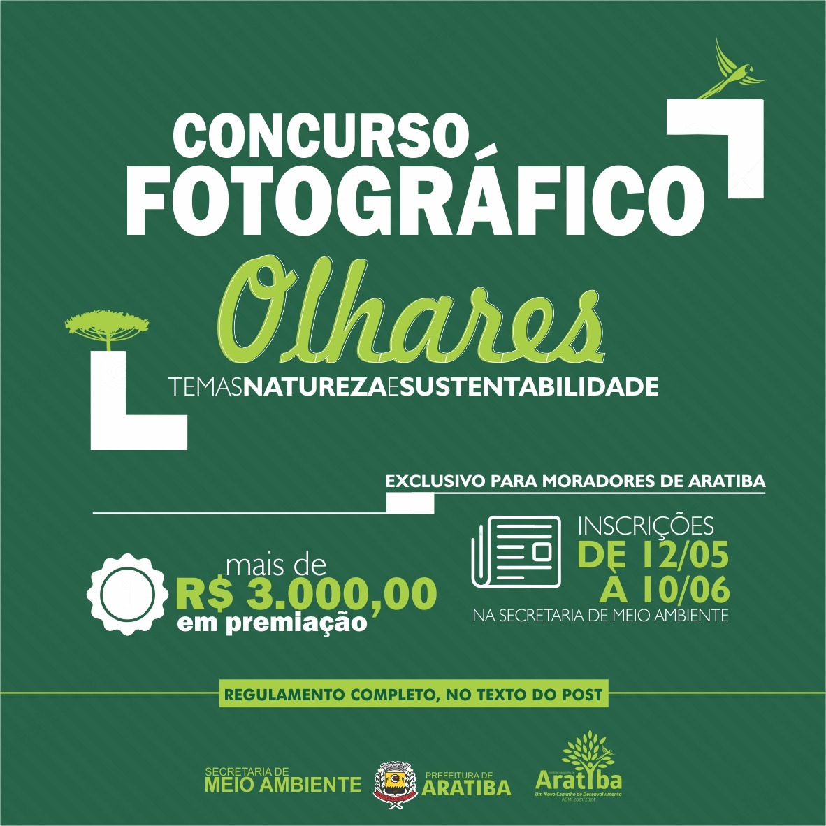 Concurso fotográfico vai premiar olhares sobre a natureza
