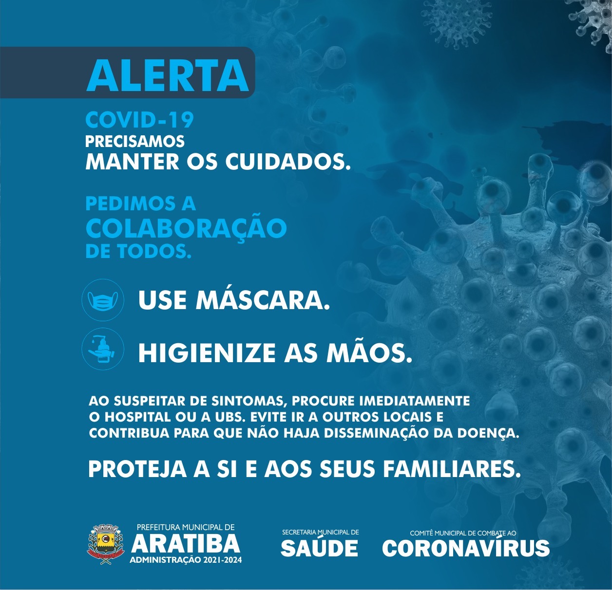 Comitê pede para população de Aratiba redobrar cuidados contra a COVID-19