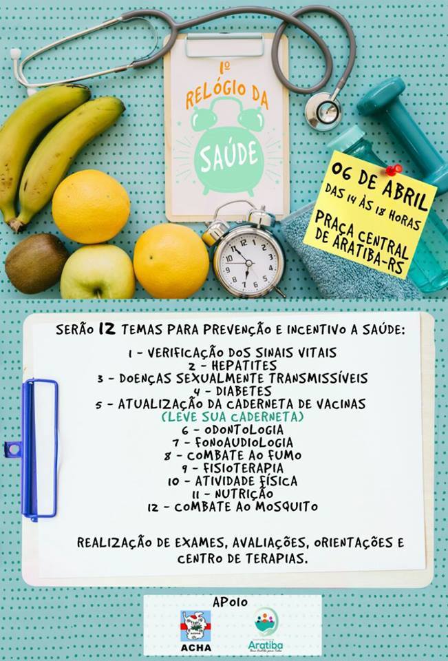 Aratiba realiza atividades do 1º Relógio da Saúde