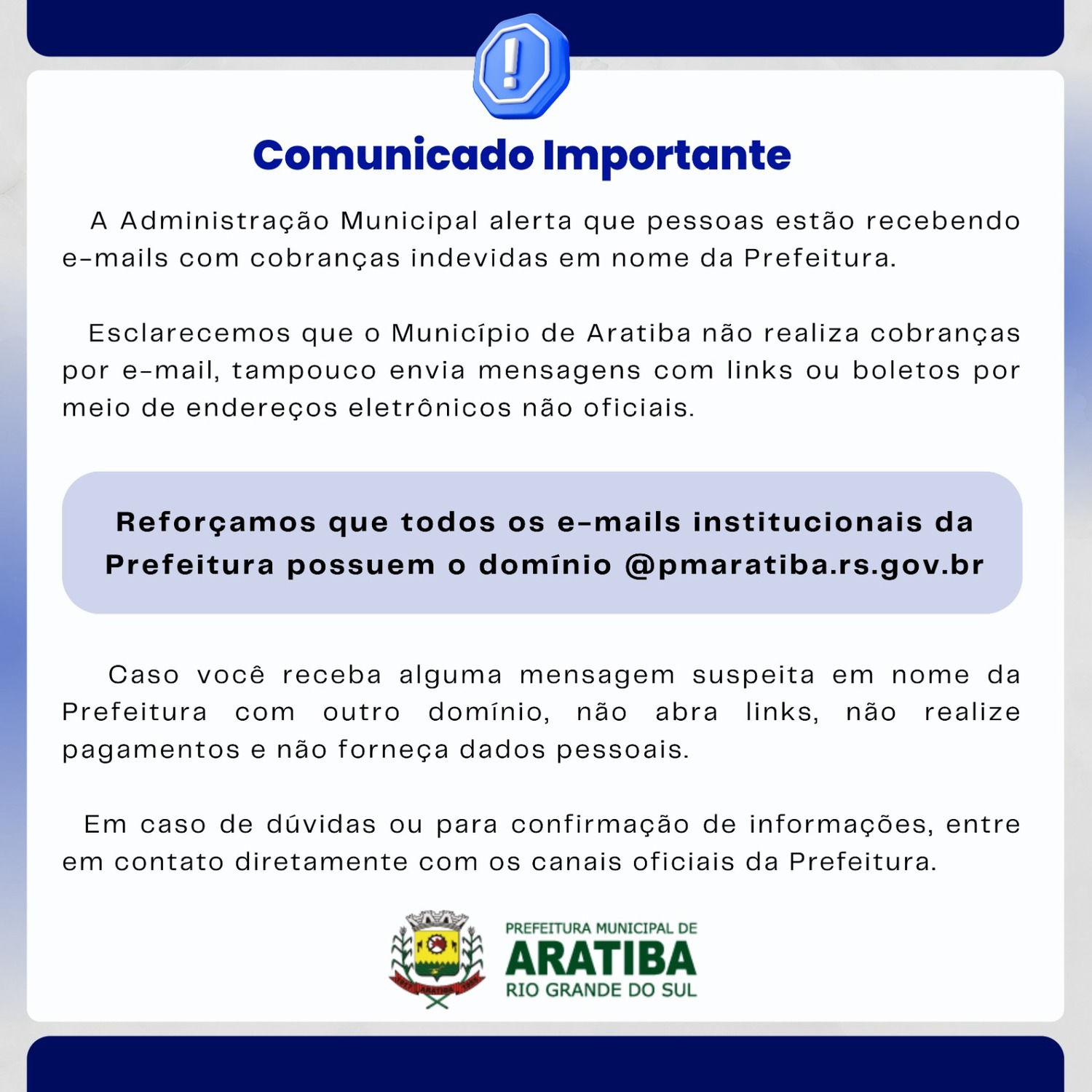 Comunicado importante!