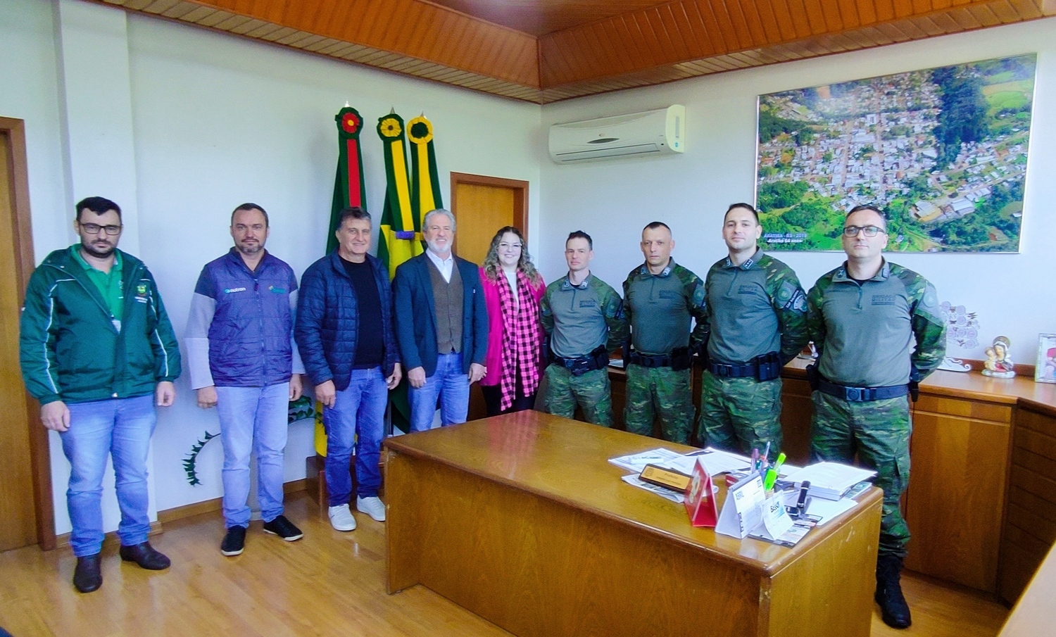 Novo comando regional da Patram faz visita institucional à administração de Aratiba