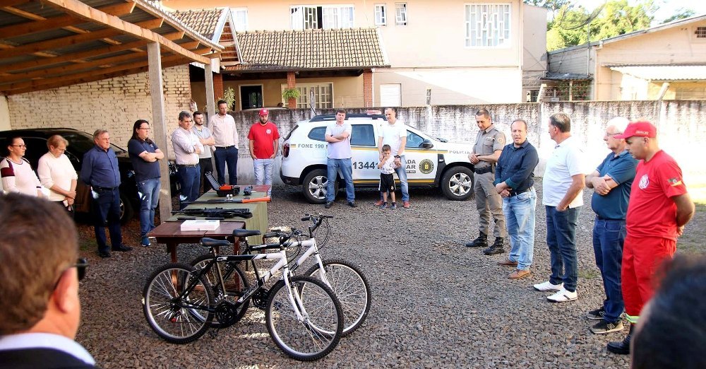 Solenidade marca entrega de viatura à BM e inauguração da ampliação do cercamento eletrônico de Aratiba