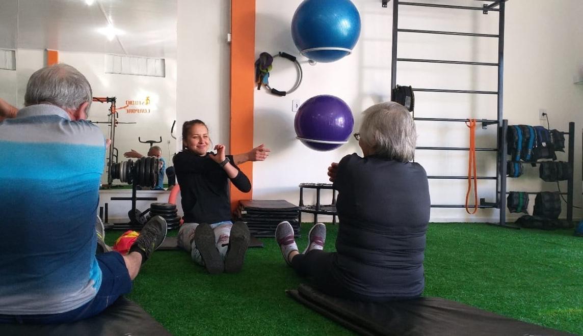 Idosos de Aratiba contam com Academia para praticar exercícios físicos.