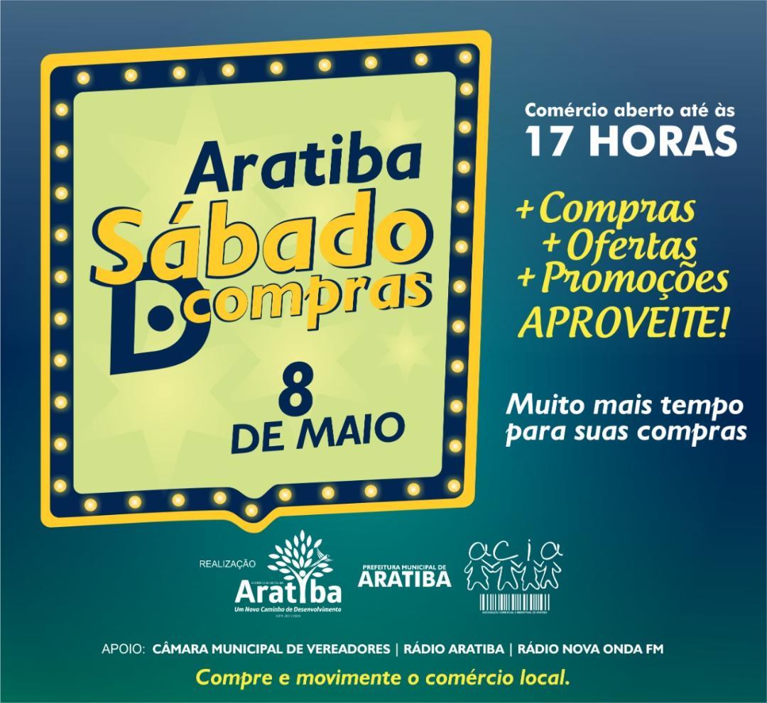 SÁBADO DIA “D”, ARATIBA COMERCIALIZANDO MAIS!