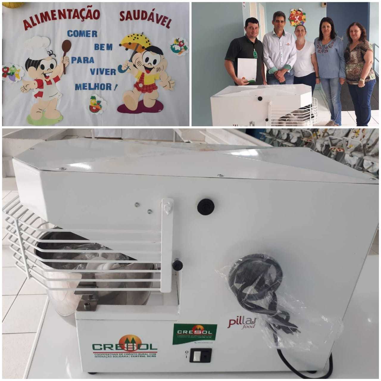 Escola Pingo de Gente é beneficiada com uma batedeira industrial