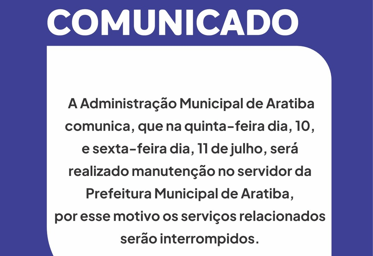 Comunicado!!!