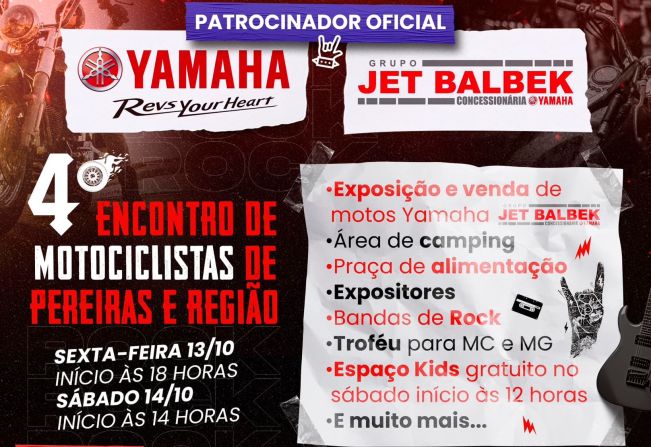 4° Encontro de Motociclistas de Pereiras e Região!